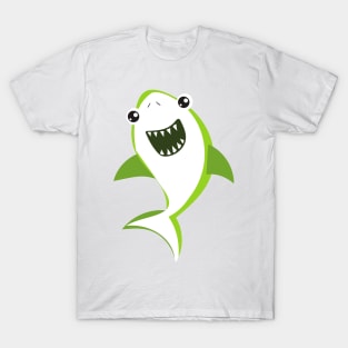 Cute Shark, Little Shark, Green Shark, Sea Animal T-Shirt